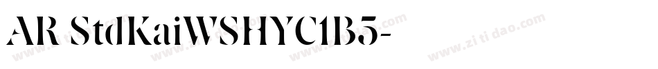 AR StdKaiWSHYC1B5字体转换